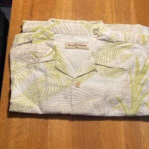 Lovely green bamboo Tommy Bahama shirt for men